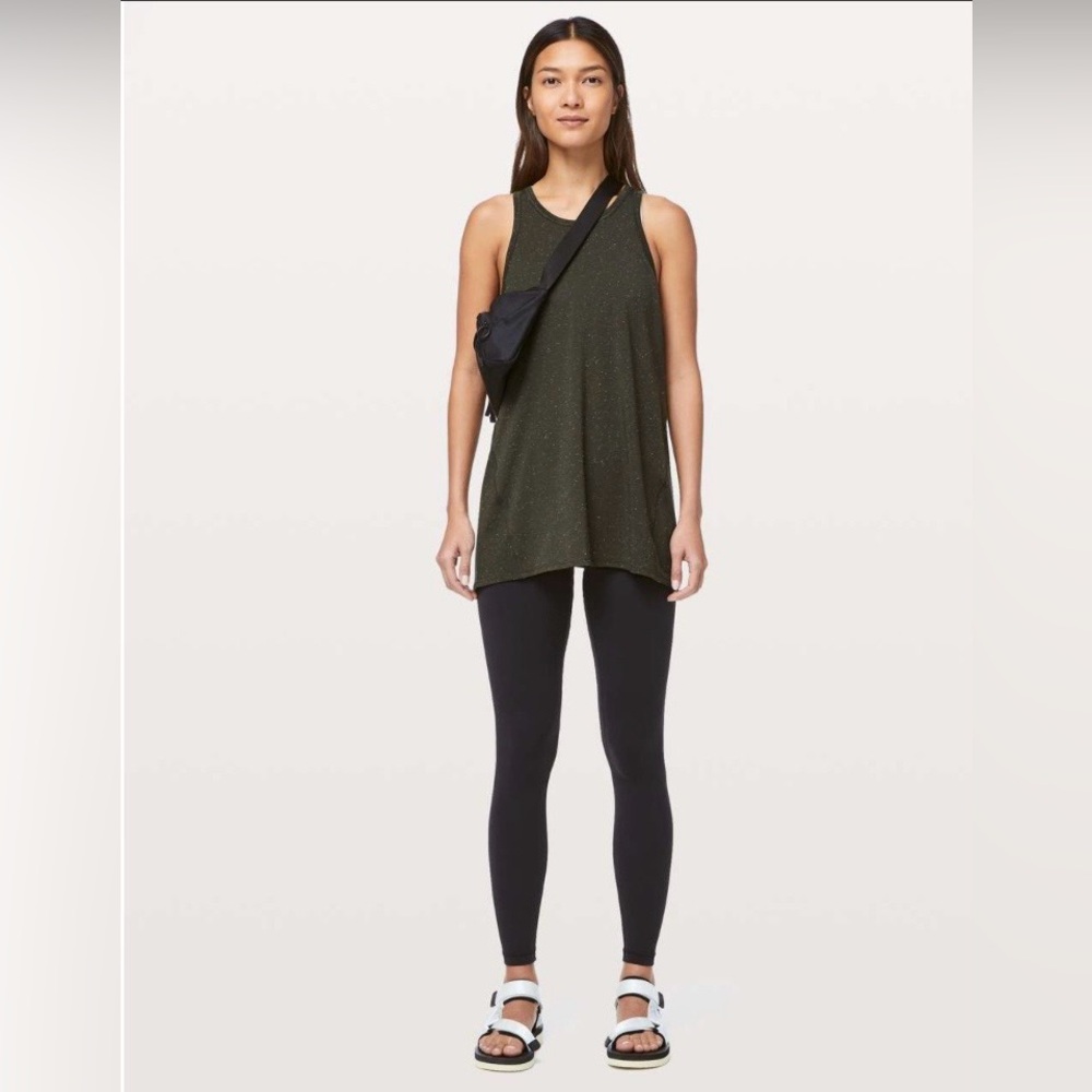 Lululemon Goal Up Tank - Dark Olive/White - 12